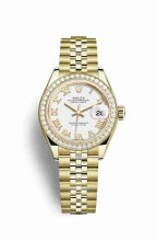Réplique montre Rolex Datejust 28 jaune 18 ct 279138RBR m279138rbr-0032