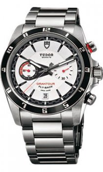 Réplique Tudor Grantour Chrono Fly-Back Cadran Blanc Inoxydable Acier Homme Montre