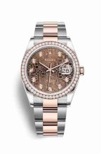 Réplique montre Rolex Datejust 36 Everose Roles 18 ct Everose 126281RBR m126281rbr-0014