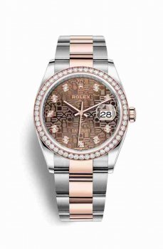 Réplique montre Rolex Datejust 36 Everose Roles 18 ct Everose 126281RBR m126281rbr-0014