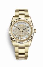 Réplique montre Rolex Day-Date 36 jaune 18 ct 118238 m118238-0386