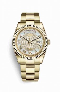 Réplique montre Rolex Day-Date 36 jaune 18 ct 118238 m118238-0386