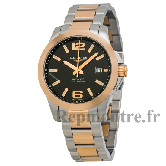 Réplique Longines Conquest Automatique Noir Dial Or rose et Acier inoxydable Montre Homme L3.676.5.56.7 - Cliquez sur l'image pour la fermer