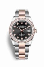 Réplique montre Rolex Datejust 36 Everose Roles 18 ct Everose 126281RBR m126281rbr-0008