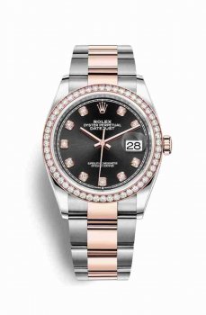 Réplique montre Rolex Datejust 36 Everose Roles 18 ct Everose 126281RBR m126281rbr-0008