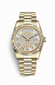 Réplique montre Rolex Day-Date 36 jaune 18 ct 118238 m118238-0123