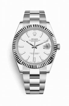 Réplique montre Rolex Datejust 41 blanc Roles 126334 511.OX.6670.LR.OPX17