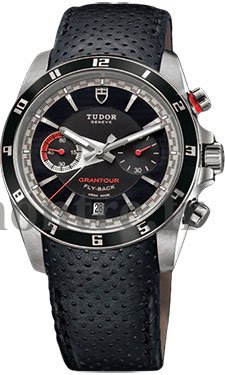 Réplique Tudor Grantour Chrono Fly-Back Cadran noir Cuir noir Homme Montre - Cliquez sur l'image pour la fermer