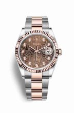 Réplique montre Rolex Datejust 36 Everose Roles 18 ct Everose 126231 m126231-0026