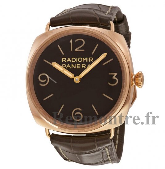 Réplique Panerai Radiomir 3 Days Ora Rosa Mecanique Marron Cadran Marron Cuir PAM00379 - Cliquez sur l'image pour la fermer