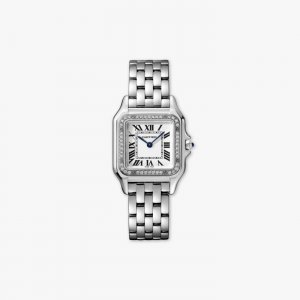 Replique Cartier Panthere Acier Diamant Lunette Moyen Modele Quartz W4PN0008