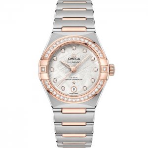 Omega Constellation Manhattan 29 Co-Axial Master Chronometer Acier inoxydable Or Sedna Diamant Argent 131.25.29.20.99.001
