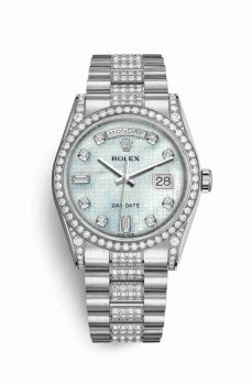 Réplique montre Rolex Day-Date 36 en semble de cosses en blanc 118389 m118389-0094