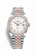 Réplique montre Rolex Datejust 36 Everose Roles 18 ct Everose 126281RBR m126281rbr-0003