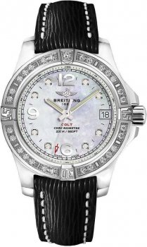 AAA Réplique Montre Breitling A7438953/A771/213X/A16BA.1 Colt 36 diamant Bezel Sahara Strap Noir Tang