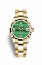 Réplique montre Rolex Datejust 31 jaune 278278 Malachite en semble Cadran m278278-0003