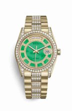 Réplique montre Rolex Day-Date 36 jaune 18 ct en semble de cosses 118388 m118388-0159