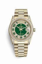 Réplique montre Rolex Day-Date 36 jaune 18 ct en semble de cosses 118388 m118388-0053