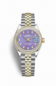Réplique montre Rolex Datejust 28 Jaune Roles jaune 18 ct 279383RBR m279383rbr-0015