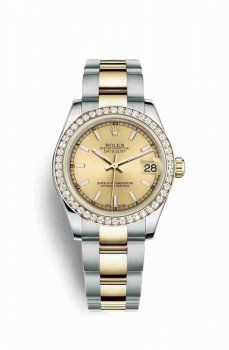 Réplique montre Rolex Datejust 31 Jaune Roles jaune 18 ct 178383 m178383-0048