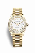 Réplique montre Rolex Datejust 31 jaune 278288RBR m278288rbr-0009