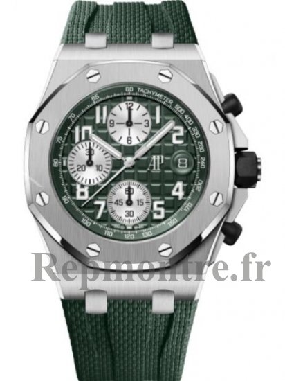 Replique Montre Audemars Piguet Royal Oak Offshore Chronographe Automatique Titane 42mm Verte Cadran 26238TI.OO.A056CA.01 - Cliquez sur l'image pour la fermer