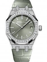 Audemars Piguet Royal Oak Automatique 37 mm Or blanc Diamant Bracelet vert 15551BC.ZZ.D405CR.01