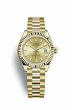 Réplique montre Rolex Datejust 28 jaune 18 ct 279178 m279178-0001