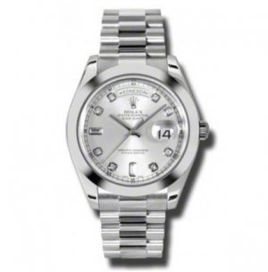 Réplique Rolex Day-Date II Argent Cadran Platine President 218206SDP