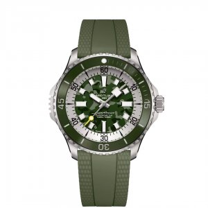 Breitling SuperOcean Automatique 46 Super Diver Titane Vert Camouflage Caoutchouc E10379D31L1S1