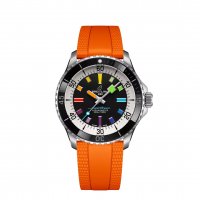 Breitling SuperOcean Automatique 42mm A17375211B2S3 Acier Inoxydable Noir Arc-en-ciel Caoutchouc