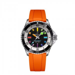 Breitling SuperOcean Automatique 42mm A17375211B2S3 Acier Inoxydable Noir Arc-en-ciel Caoutchouc