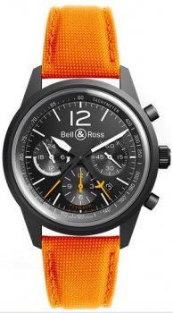 Réplique Bell & Ross Vintage Blackbird Chronographe Orange Canvas Montre Homme