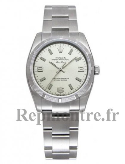 Réplique Rolex Air king Argent Arabic et Indice glace Cadran Moteur Tourne Lunette 114210SASO - Cliquez sur l'image pour la fermer