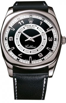 Réplique Rolex Cellini Danaos XL 18k Or blanc Noir Dial Montre 4243/9