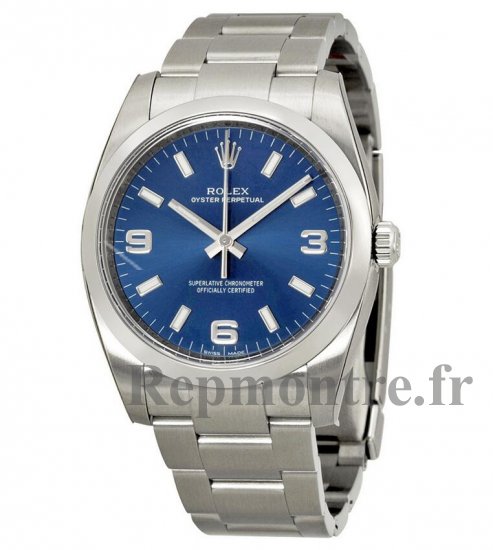 Réplique Rolex Oyster Perpetual Bleu Arabic Cadran Domed Lunette 114200BLASO - Cliquez sur l'image pour la fermer