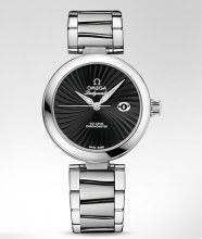 Réplique Omega De Ville Damesmatic Automatique Noir Dial Steel Montre 425.30.34.20.01.001