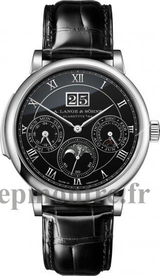 A.Lange&Sohne Saxonia Repetition Minutes Platine Perpetuelle email Noir 607.091FE - Cliquez sur l'image pour la fermer