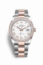 Réplique montre Rolex Datejust 36 Everose Roles 18 ct Everose 126281RBR m126281rbr-0004