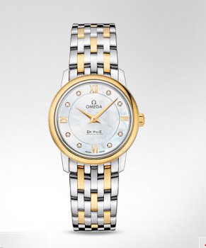 Réplique Omega De Ville Prestige Quartz diamant Montre 424.20.27.60.55.001