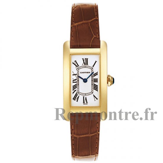 Réplique Cartier Tank Americaine Petite 18K Or jaune Quartz Montre Femme W2601556 - Cliquez sur l'image pour la fermer