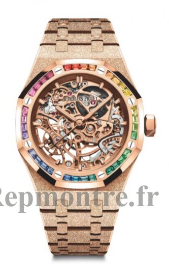 Replique Audemars Piguet Royal Oak 37 Double Balance Wheel Openworked Frosted Pink Gold Rainbow 15468OR.YG.1259OR.01 - Cliquez sur l'image pour la fermer