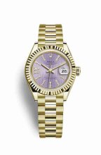 Réplique montre Rolex Datejust 28 jaune 18 ct 279178 Set de lilas Cadran m279178-0011