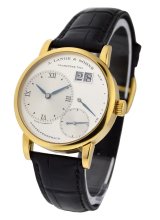 Copie de A. Lange & Sohne Lange 1 en Jaune Or sur Bracelet avec Cadran Argent 111.021