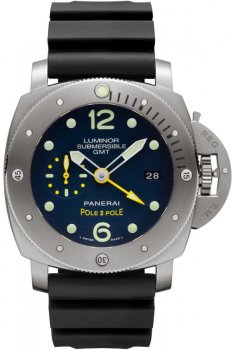 Réplique de montre Panerai Luminor Submersible 1950 3 Jours GMT Titanio 47mm PAM00719