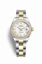 Réplique montre Rolex Datejust 28 Jaune Roles jaune 18 ct 279383RBR m279383rbr-0024