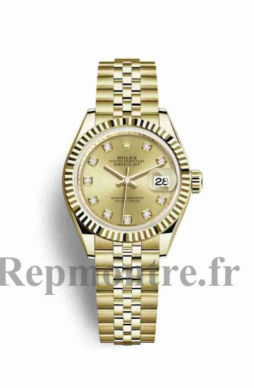 Réplique montre Rolex Datejust 28 jaune 18 ct 279178 m279178-0024 - Cliquez sur l'image pour la fermer