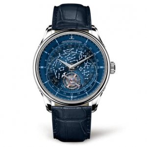 Replique Jaeger-LeCoultre Master Grande Tradition Tourbillon Celeste Blanc Or Bleue Dial 5273480