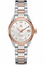 TAG Heuer Carrera 28mm Or rose Acier diamant Réplique WAR2452.BD0772