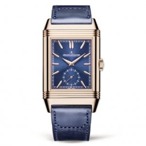 Replique Montre Jaeger-LeCoultre Reverso Tribute Duoface Fagliano Or rose Bleue Dial 398258J